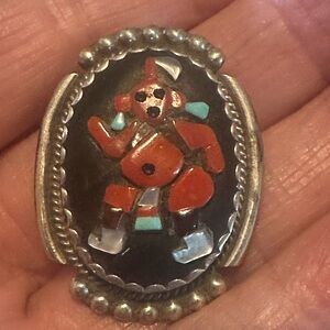 Vintage Signed Zuni Pin/Necklace